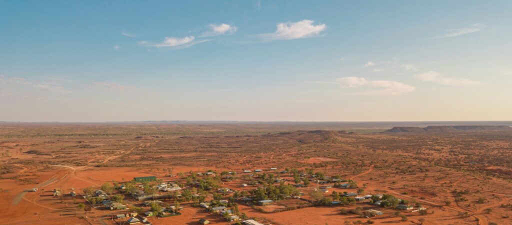 Outback Australia, small town and red dirt